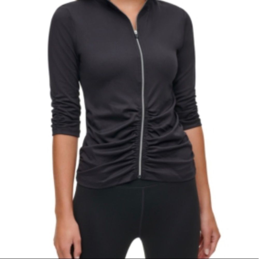 Calvin Klein Performance Ruched 3/4-Sleeve Jacket XS